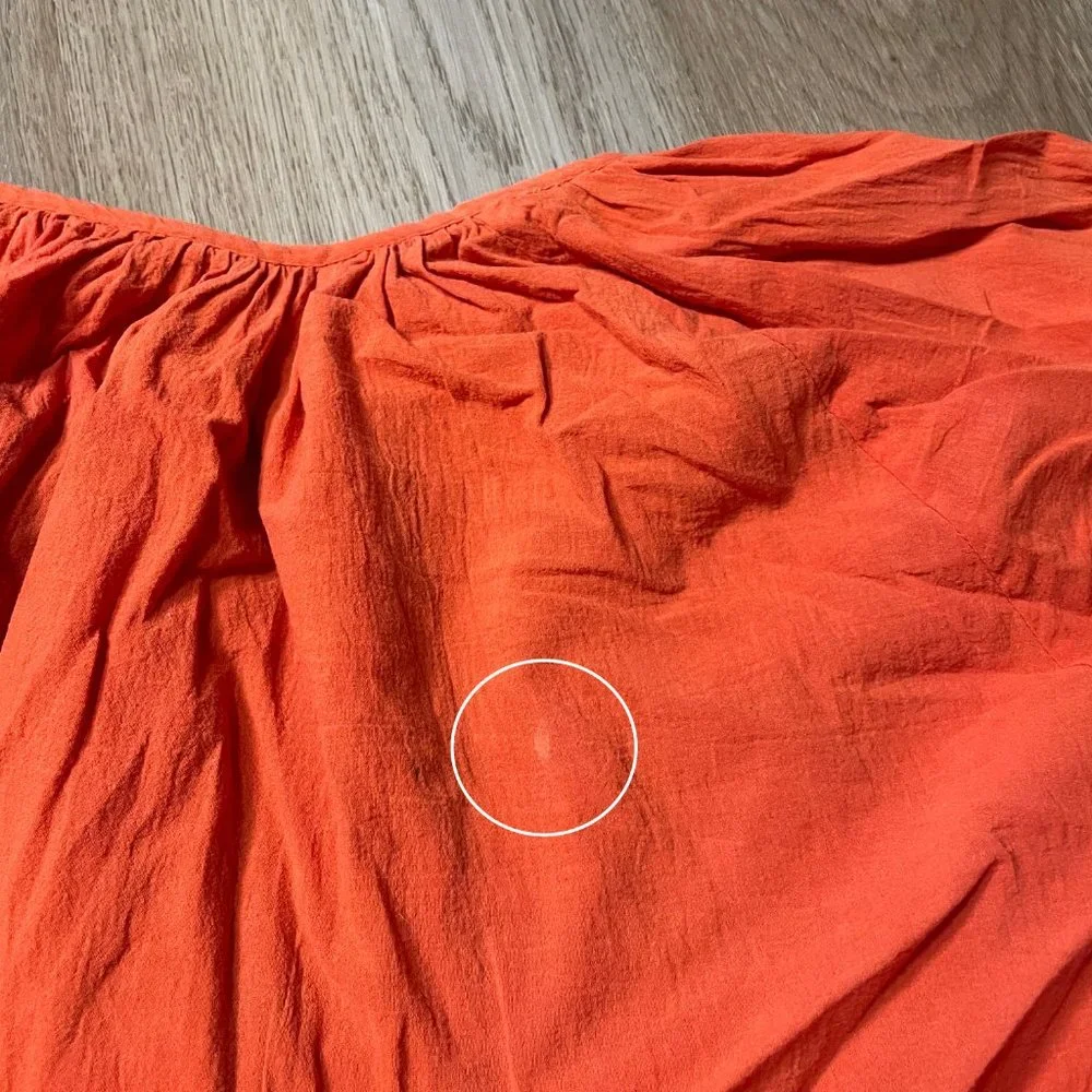 AISH Anara Tarun Dress O/S orange FLAWED missing belt - a couple marks